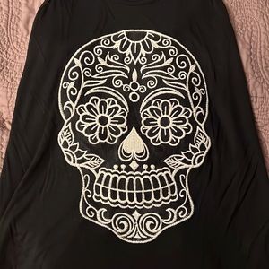 Embroidered Skull Tank
